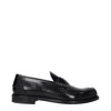Givenchy Black Leather Slip-on Loafers In Black