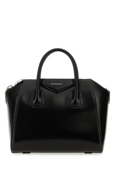 GIVENCHY BLACK LEATHER SMALL ANTIGONA HANDBAG