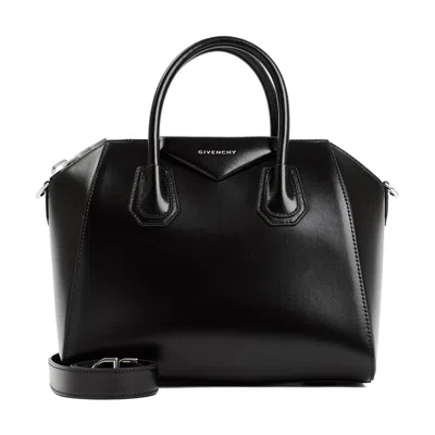 GIVENCHY GIVENCHY BLACK LEATHER SMALL ANTIGONA HANDBAG