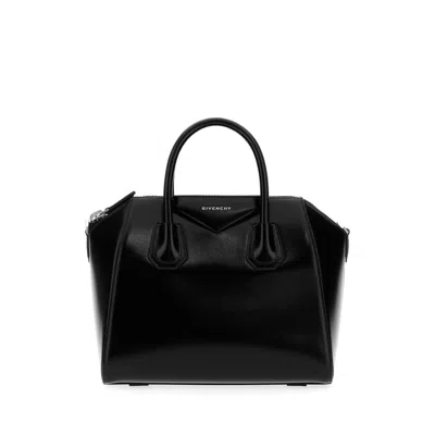 GIVENCHY GIVENCHY BLACK LEATHER SMALL ANTIGONA HANDBAG