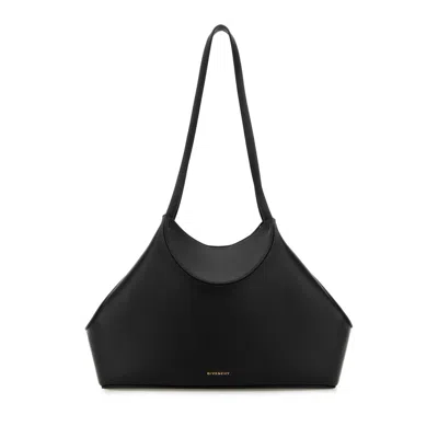 Givenchy Black Leather Small Facet Shoulder Bag In White