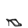 Givenchy Black Leather Stiletto Heel Women's Sandals In Black