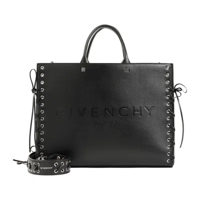Givenchy Black Leather Tote Handbag For Women In Green