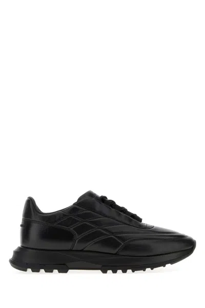 GIVENCHY BLACK LEATHER TRAINERS SNEAKERS