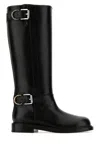 Givenchy Voyou Leather Buckle Tall Moto Boots