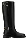 Givenchy Voyou Leather Buckle Tall Moto Boots In Black