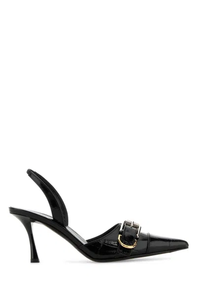 Givenchy Voyou Leather Slingback In Black