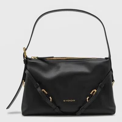 Givenchy Black Leather Voyou Shoulder Bag