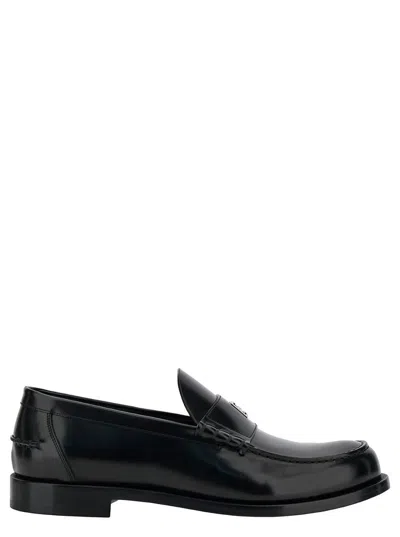 GIVENCHY BLACK LOAFERS WITH 4G DETAIL IN LEATHER MAN