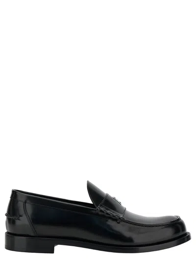 Givenchy Black Loafers With 4g Detail In Leather Man