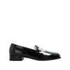 Givenchy Black Patent Leather Tuxedo Loafers Women In Black