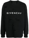 Givenchy Logo Cotton Sweatshirt In Black