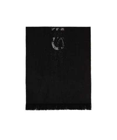 Givenchy Black Logo Decorated Scarf