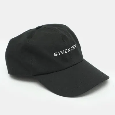 Pre-owned Givenchy Black Logo Embroidered Technical Fabric Cap S