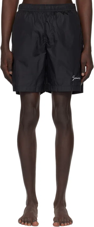 Givenchy Swim Shorts With Logo Signature In Black