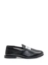 Givenchy Black Leather Label Loafers In Black
