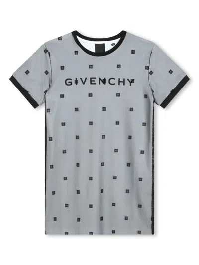 GIVENCHY BLACK LOGO MESH T-SHIRT DRESS