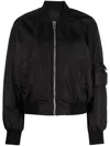 Givenchy Black Logo Nylon Bomber Jacket In Black