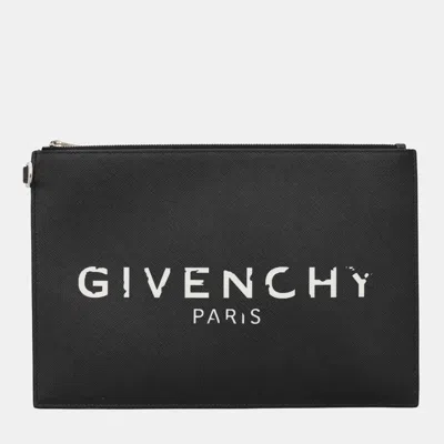 Pre-owned Givenchy Black Logo Pouch