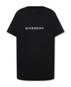 Givenchy Cotton Reverse Slim Fit T-shirt With Signature Print In Black