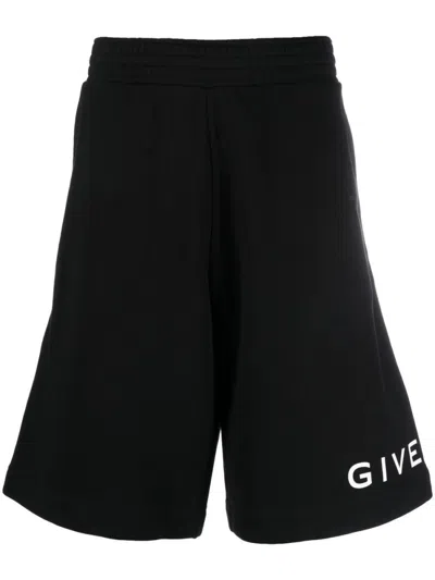 GIVENCHY MEN BLACK LOGO SHORTS, 32 LUXURY SHORTS FOR MEN DARVEYS