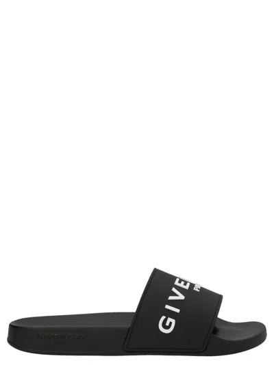 GIVENCHY BLACK LOGO SLIDES