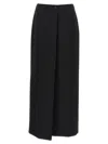 Givenchy Wool And Mohair Long Skirt In Black