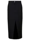 Givenchy Long Skirt With Front Split In Black