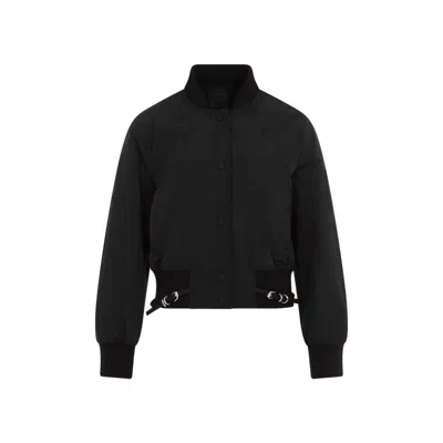 GIVENCHY GIVENCHY BLACK LONG SLEEVE WITH ATTACHED BELT BLOUSON