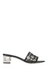 Givenchy Logo Fabric Sandals Sculpture Heel In Black