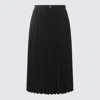 Givenchy 4g-plaque Pleated Midi Skirt In Black