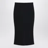 Givenchy Black Midi Skirt With Pleats On The Back In Black