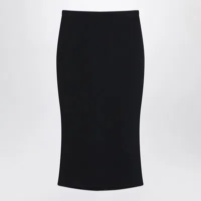 Givenchy Black Midi Skirt With Pleats On The Back