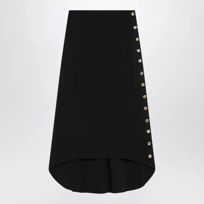 GIVENCHY GIVENCHY BLACK MILAN STITCH SKIRT WITH BUTTONS