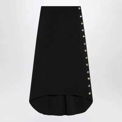 Givenchy Black Milan Stitch Skirt With Buttons