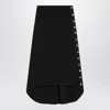 Givenchy Black Milan Stitch Skirt With Buttons In Black