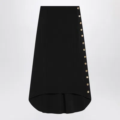 Givenchy Black Milan Stitch Skirt With Buttons