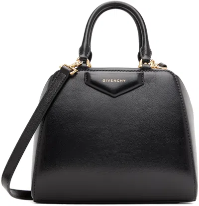 Givenchy Mini Antigona Cube Leather Crossbody Bag In Black
