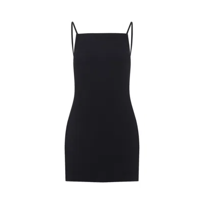 Givenchy Mini Dress Crepe Cady Square Neckline In Black