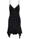 Givenchy 4g Lotus Leaf Edge Dress In Blue