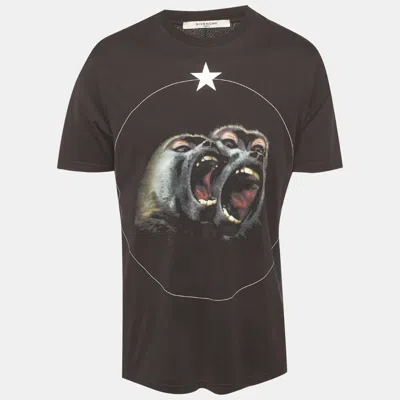Pre-owned Givenchy Black Monkey Brothers Graphic Jersey T-shirt S