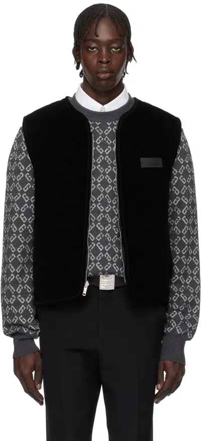 Givenchy Black Monogram 72 Reversible Vest In 001-black