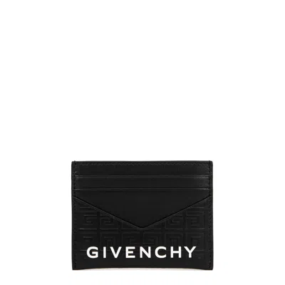 Givenchy Black Monogrammed Leather Card Holder