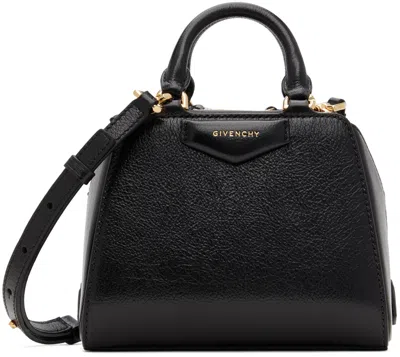 Givenchy Black Nano Antigona Cube Bag In 001-black