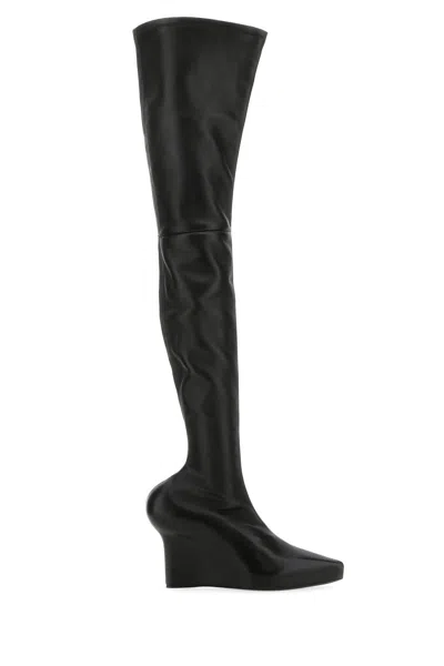 GIVENCHY BLACK NAPPA LEATHER SHOW BOOTS