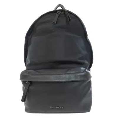 Pre-owned Givenchy Black Nylon Leather Backpack ()