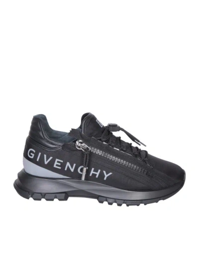 Givenchy Black Nylon Sneakers In Grey