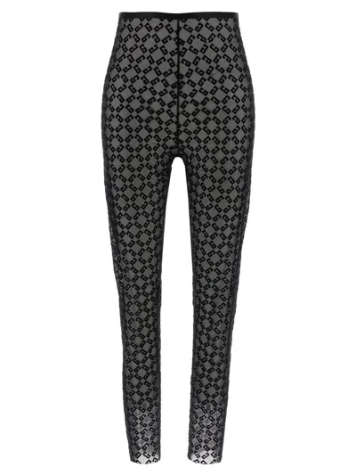 GIVENCHY BLACK MONOGRAM LOGO LEGGINGS