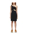 Givenchy Black Asymmetric Cocktail Dress In Black