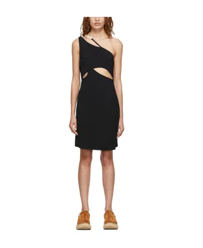 GIVENCHY BLACK ONE-SHOULDER DRESS